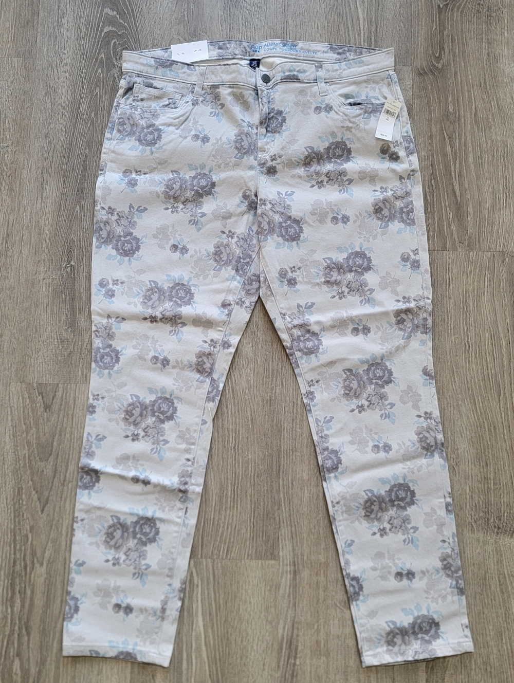 BRAND NEW Gap Always Skinny Floral Design Jeans Women's Size 16